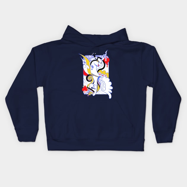 Queen of hearts Kids Hoodie by Agni